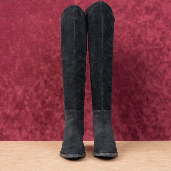 Blondo Women Starla Waterproof Black Suede Fashion Stretch OTK Boots sz 6 - Picture 4 of 9